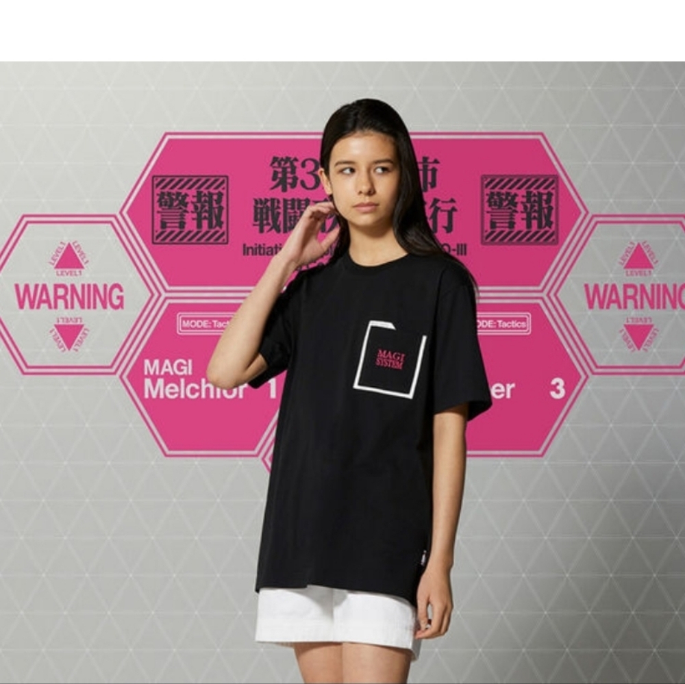 Uniqlo x Neon Genesis Evangelion Black Tee Large